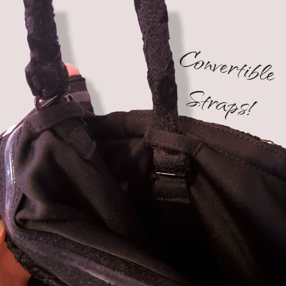 NWT Black Lace Strapless Wrap Dress - Picture 5 of 6